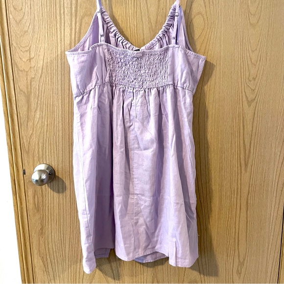 Wild Fable Women’s Ruched Linen Slip Dress Lavender NWT Target Plus - Picture 4 of 10